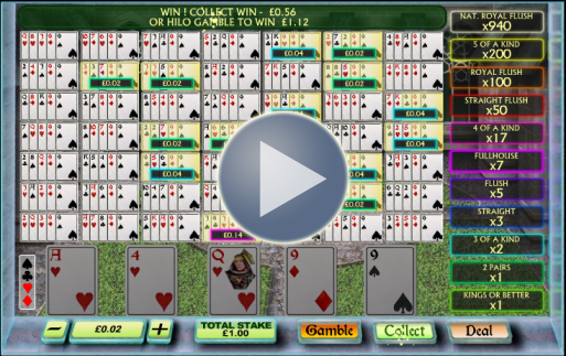 Play Jokers Wild, 50-hand at Sky Bingo