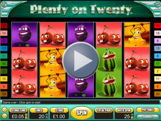 Play Plenty On Twenty at Sky Bingo